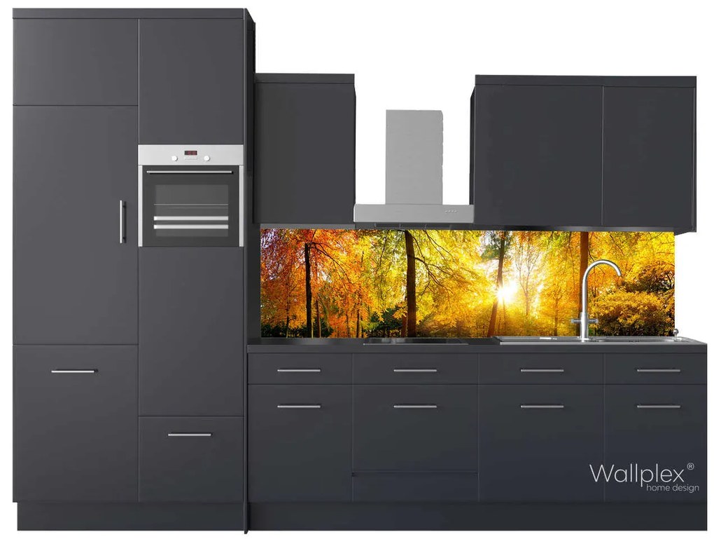 Wallplex falburkoló konyhapanel Őszi erdő (Méret: Közepes 60x180)