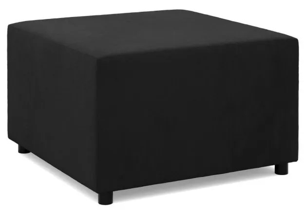 Zeus puff, szövet anyag, 70x70, fekete