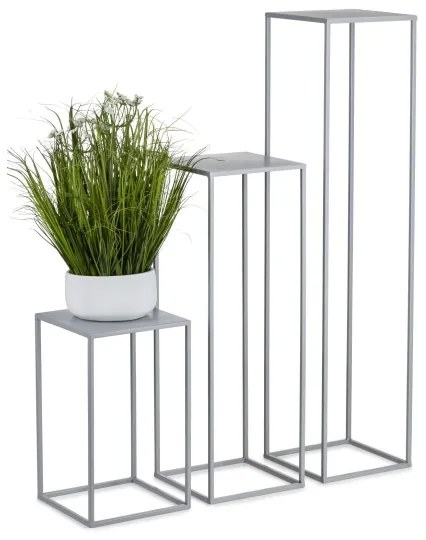 Virágállvány 40x24 cm szürke