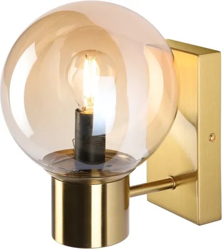 Fali lámpa SFERIO 1xE14/5W/230V sárgaréz/füstös bézs