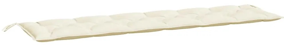 krémszínű oxford szövet kerti padpárna 200 x 50 x 7 cm