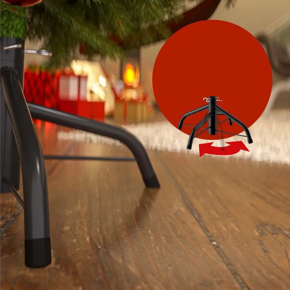Casaria RUDOLPH műkarácsonyfa, 150cm, zöld, fényfüzérrel