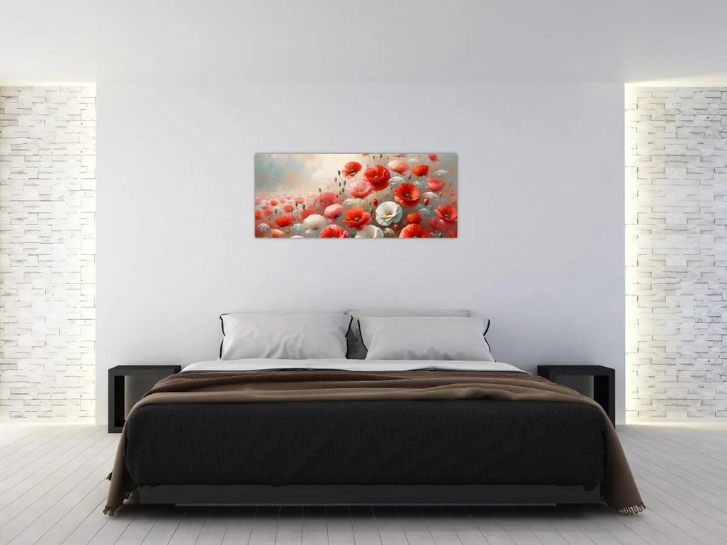 Kép - Pipacsok festménye (120x50 cm)