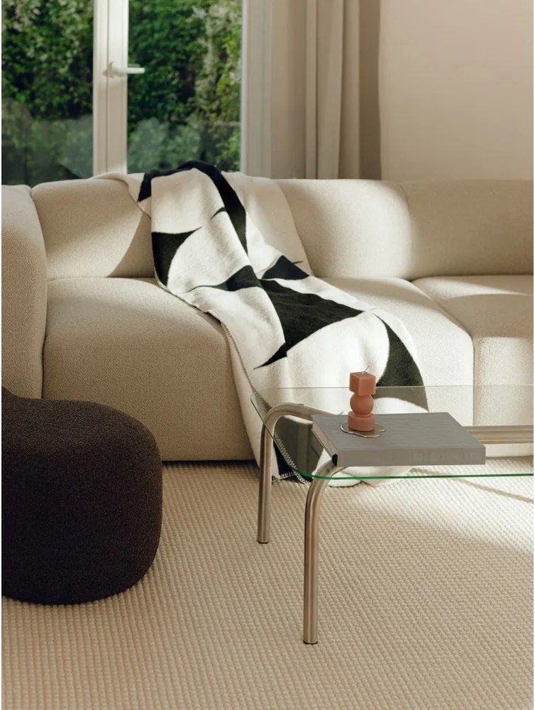 Fekete-krémszínű takaró 150x200 cm Tul – noo.ma