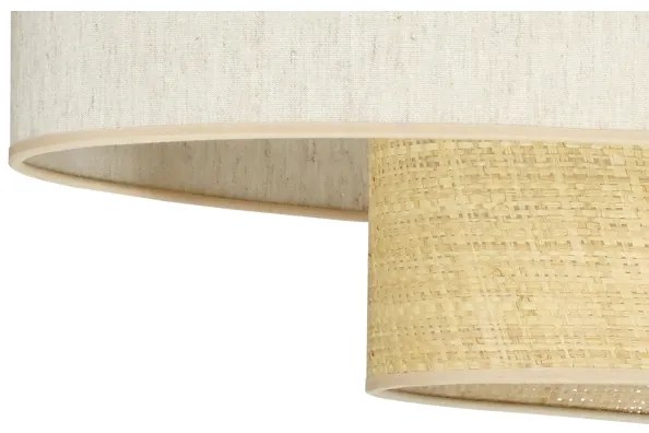 Duolla - Felületre szerelhető csillár DOUBLE OVAL NATURE 2xE27/15W/230V krémes/bézs