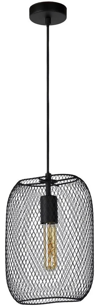 Lucide 78392/01/30 - Csillár zsinóron MESH 1xE27/60W/230V fekete