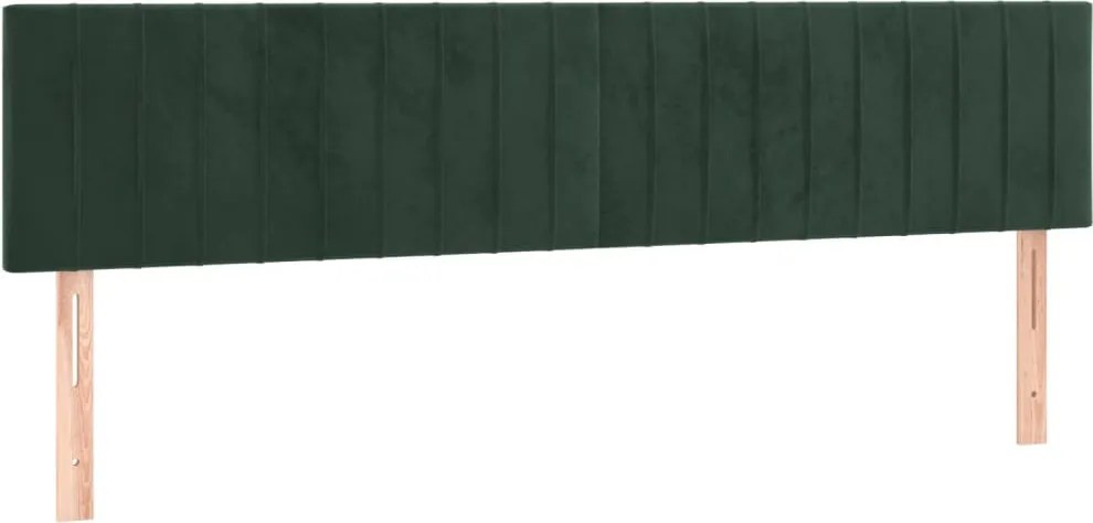 2 db sötétzöld bársony fejtámla 80 x 5 x 78/88 cm