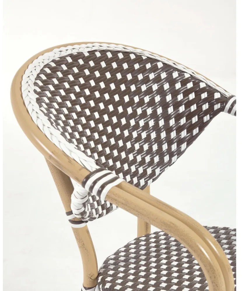 Barna fém-műanyag kerti szék Marilyn – Kave Home