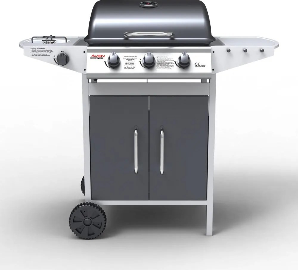 Avenberg BOSTON Gázgrill BBQ oldalsó égővel