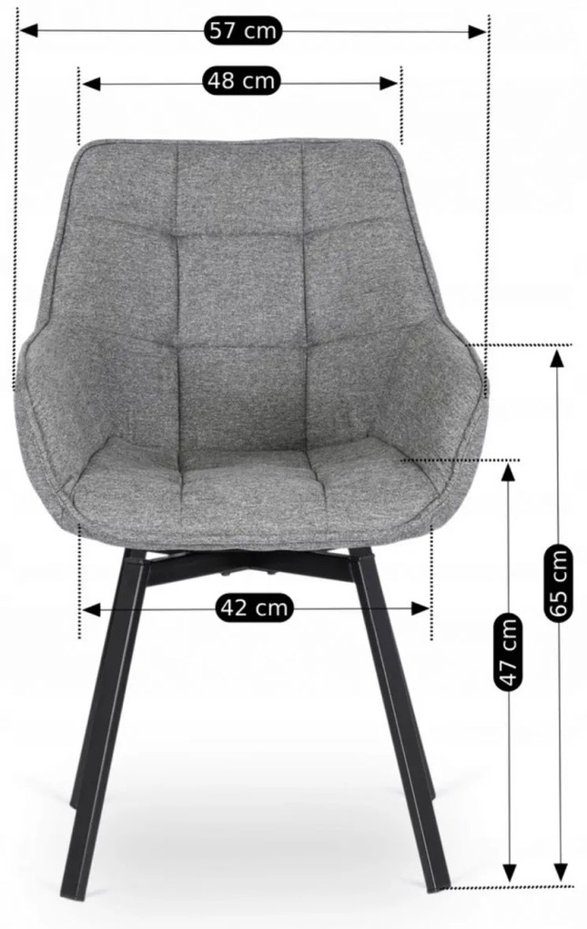 Forgó Étkezőszék Szürke Színben. LUNA 2