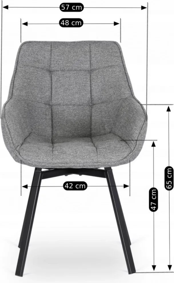 Krzesło Obrotowe LUNA 2 Szare