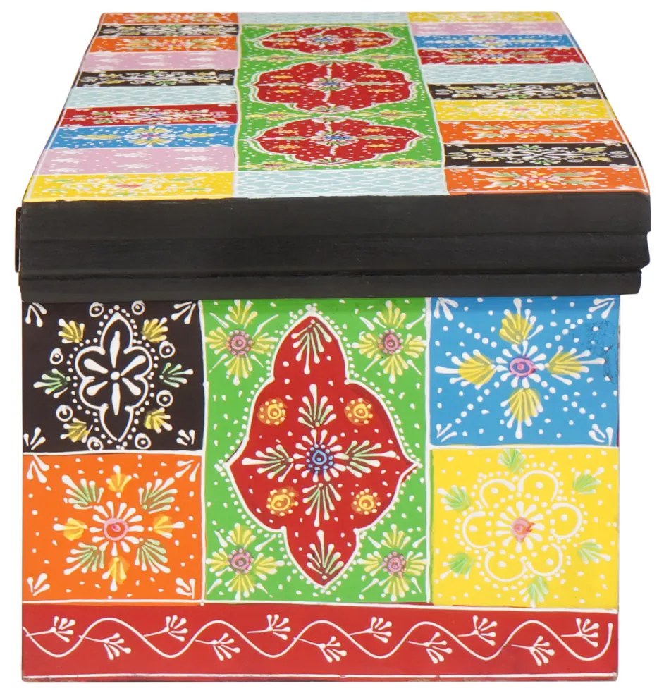 Fali TV szekrény 100x30x24 cm Szilárd Fa Durva Mangó