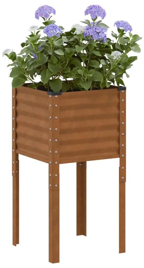 kerti virágláda 45 x 45 x 88 cm időjárásálló acélból