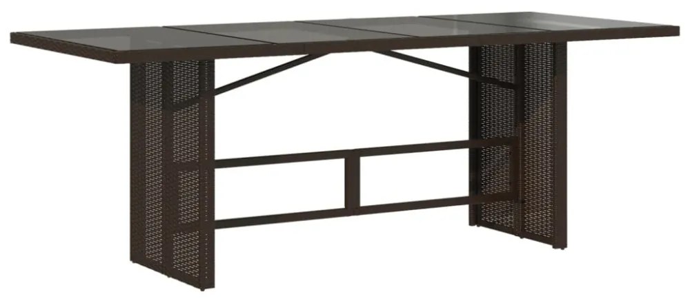 9-részes barna polyrattan kerti étkezőgarnitúra párnákkal