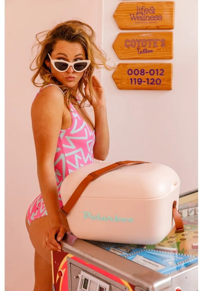 Törtrózsaszín hűtődoboz 20 l Classic – Polarbox