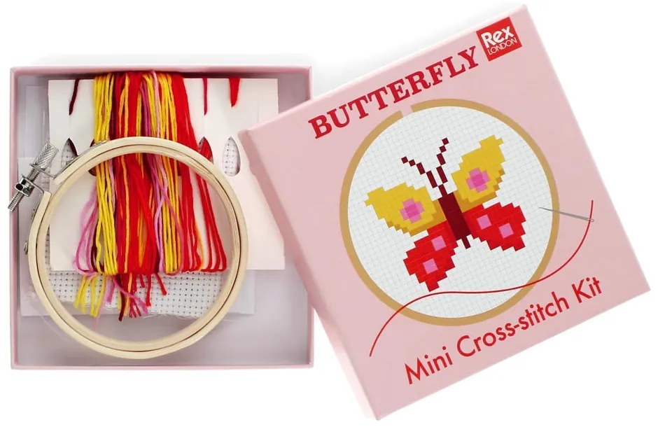 Kreatív készlet Cross-stitch Kit Butterfly – Rex London
