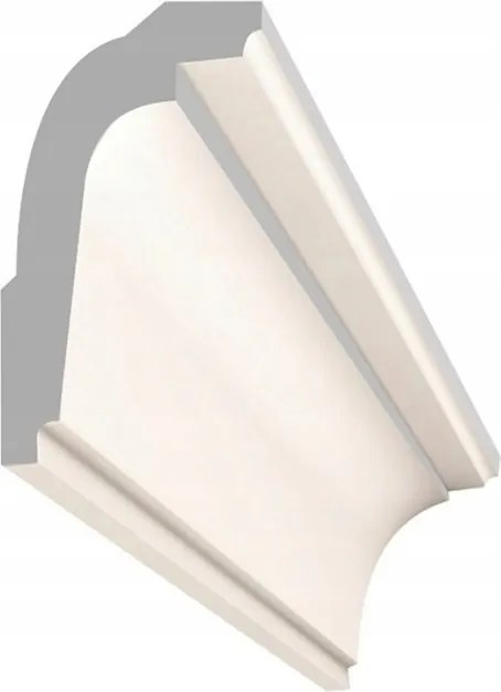 Mennyezeti díszléc 8x5cm előszoba fehér stukkó 2m Xps