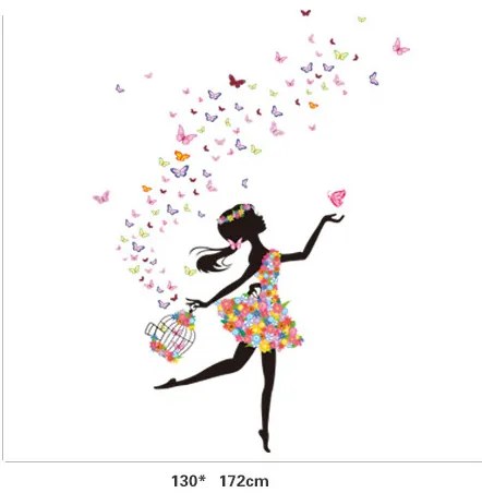 PIPPER | Falmatrica"Lány lepkékkel" 130x170 cm