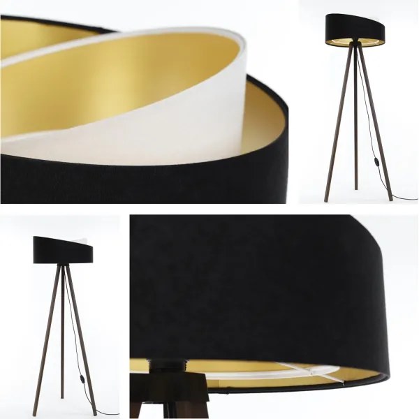 Állólámpa GALAXY 1xE27/60W/230V fekete/barna