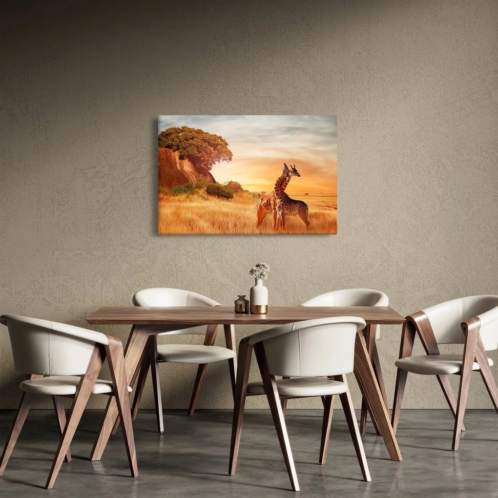 Kép - Zsiráfok Afrikában (90x60 cm)
