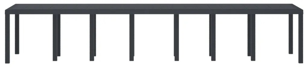 Kerti Asztal Antracit 400x100x73 cm Poly Rattan, Kerti Asztal Antracit 250x100x73 cm Poly Rattan, Kerti Asztal Antracit 150x100x73 cm Poly Rattan