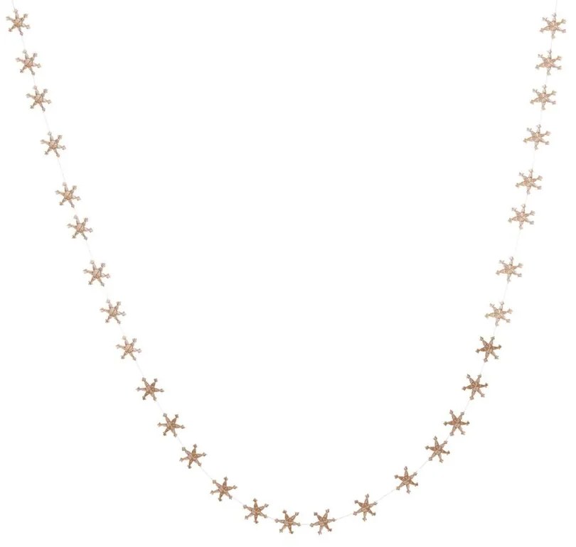 X-MAS girland, szalma csillagokkal 2 méter