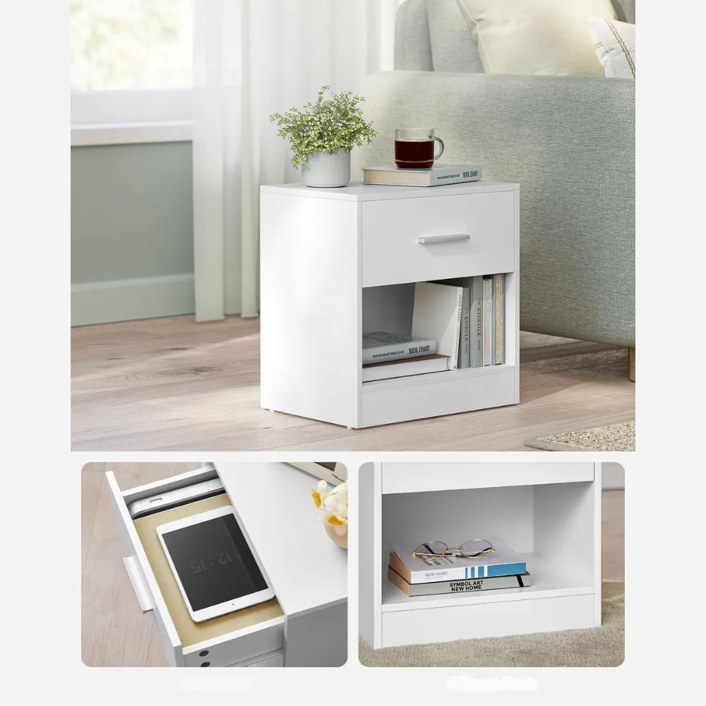 Éjjeli szekrény COSTA, 28x39x41cm, fehér Vasagle