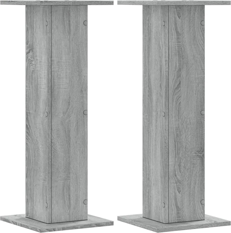 vidaXL 2 db szürke sonoma szerelt fa hangszóróállvány 30 x 30 x 80 cm