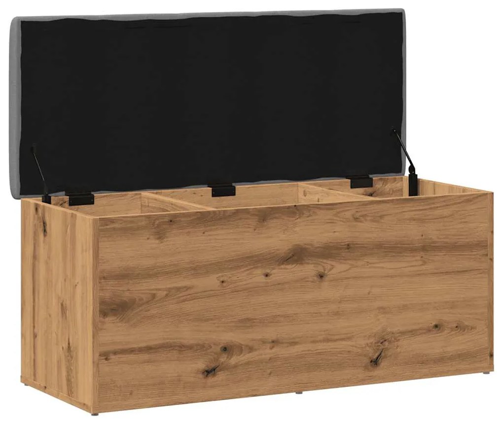 kézműves tölgy szerelt fa tárolópad 102x42x45 cm
