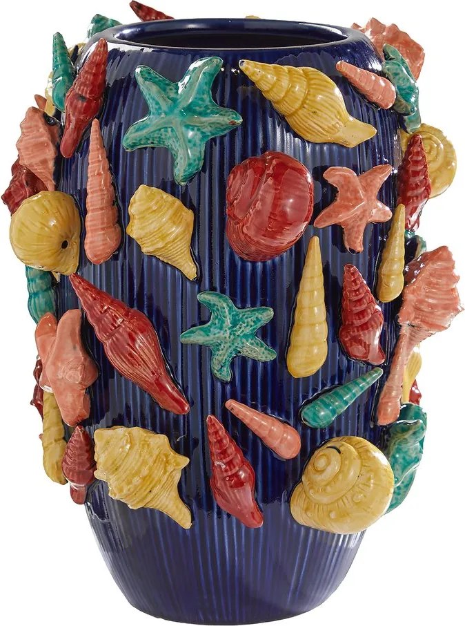 CORAL COAST kerámia váza 33 cm , tenger gyümölcsei