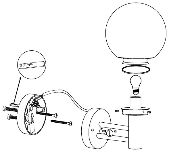 EGLO 30205 - NISIA kültéri lámpa 1xE27/60W