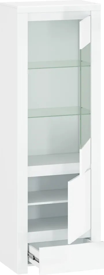 Vitrin 1D1W1S, fehér fényes, LINDY