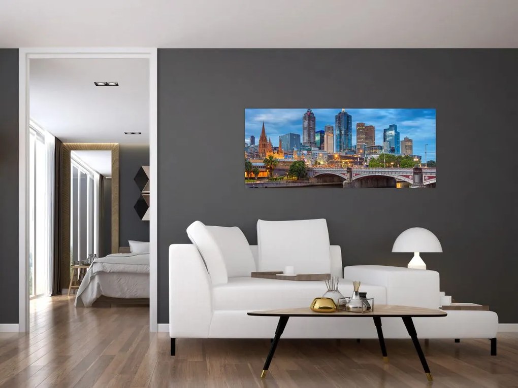 Melbourne város képe (120x50 cm)