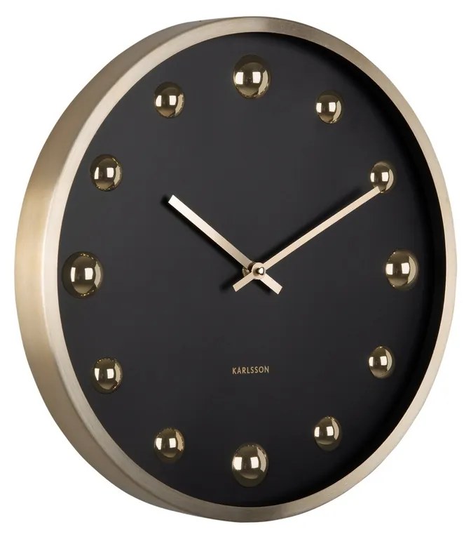 Karlsson 5971BK design falióra fekete, 35 cm átmérővel
