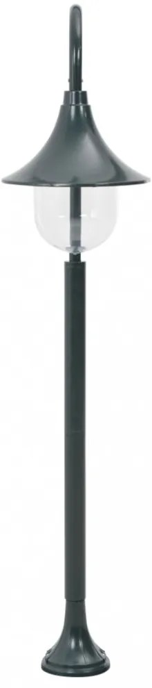 sötétzöld alumínium kerti állólámpa, E27, 120 cm