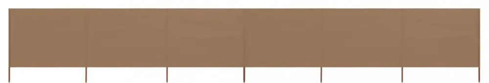 tópszínű szövet 6-paneles szélfogó 800 x 120 cm
