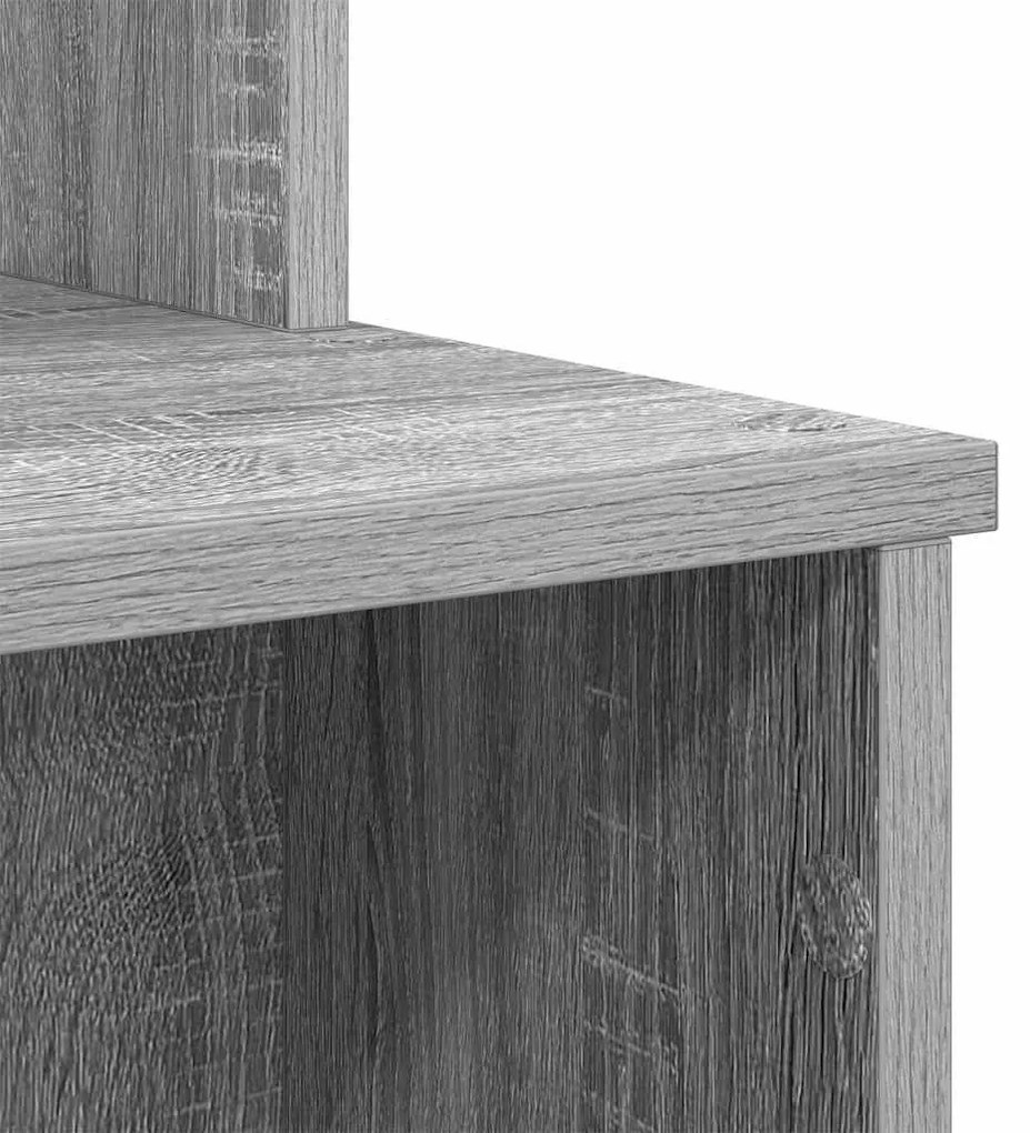 Íróasztal tárolóval Szürke sonoma 120.5 x 44 x 88.5 cm Faanyag