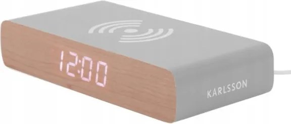 Ébresztőóra elektronikus álló óra szürke Retro Flat indukciós töltővel