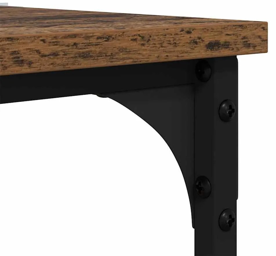 Oldal asztal polcokkal Régi fa 40 x 30 x 75 cm Faanyag