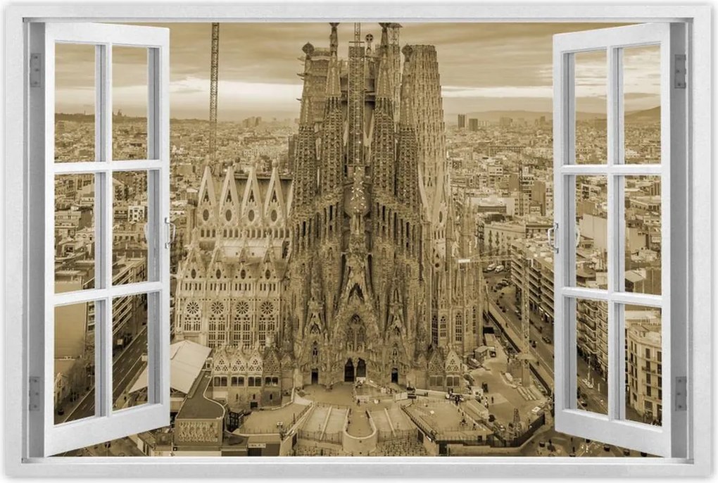 Poszterek 120x80 Napsütéses nap Barcelona