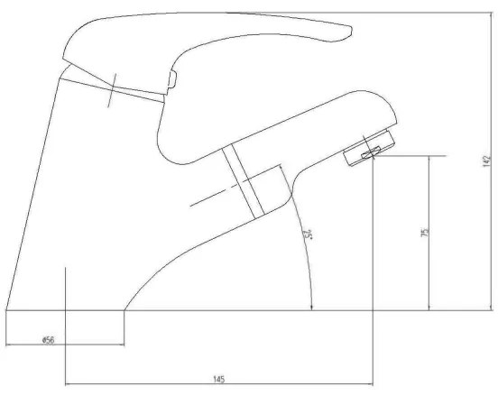 Aqualine - Mosdócsaptelep KASIOPEA 14,2 cm fényes króm