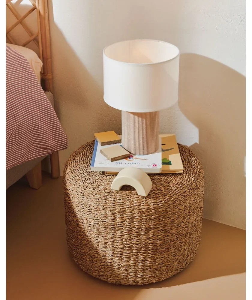 Fehér-bézs asztali lámpa textil búrával (magasság 29 cm) Bianella – Kave Home