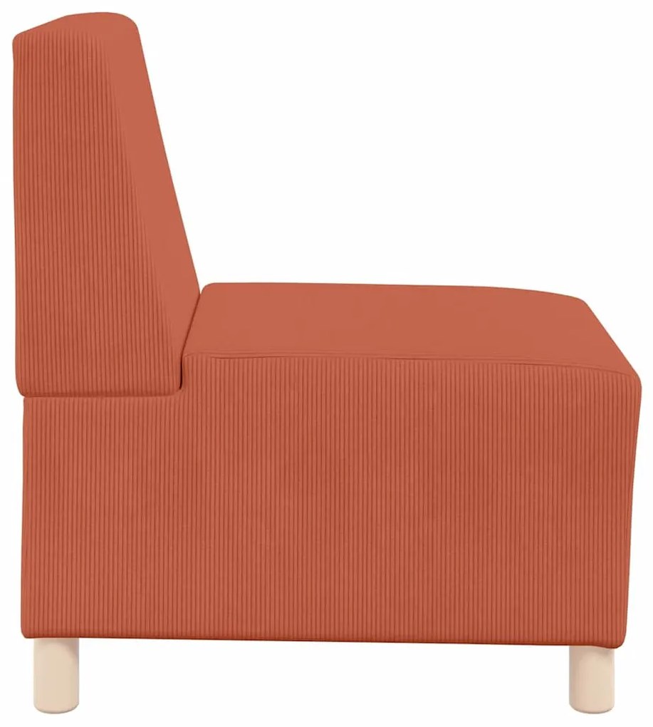 narancssárga kordbársony szövet kanapéfotel 55 cm