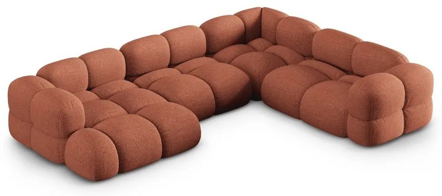 Téglavörös sarokkanapé (jobb oldali-U alakú) Loretto – Cosmopolitan Design