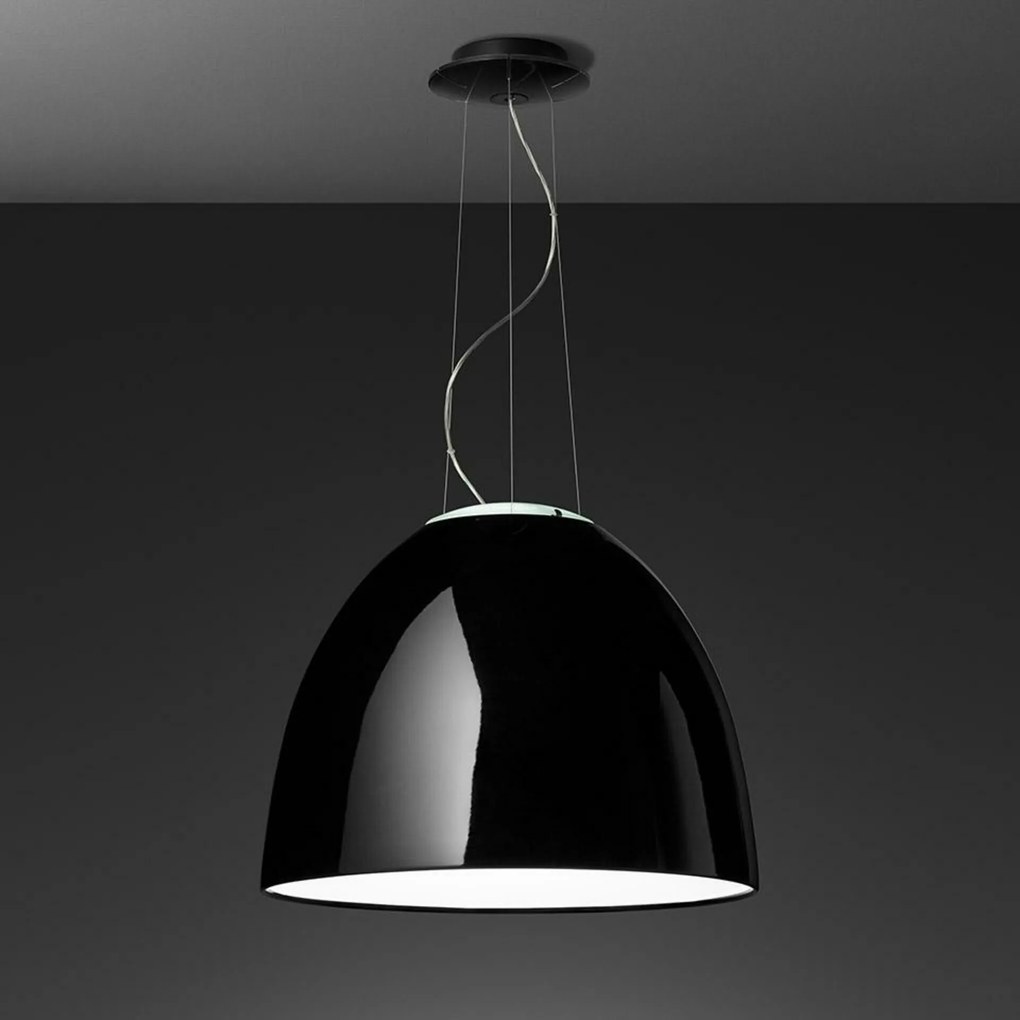 Artemide Nur Gloss Led függeszték, fekete, Bluetooth, 2006lm, 2700K, 55cm
