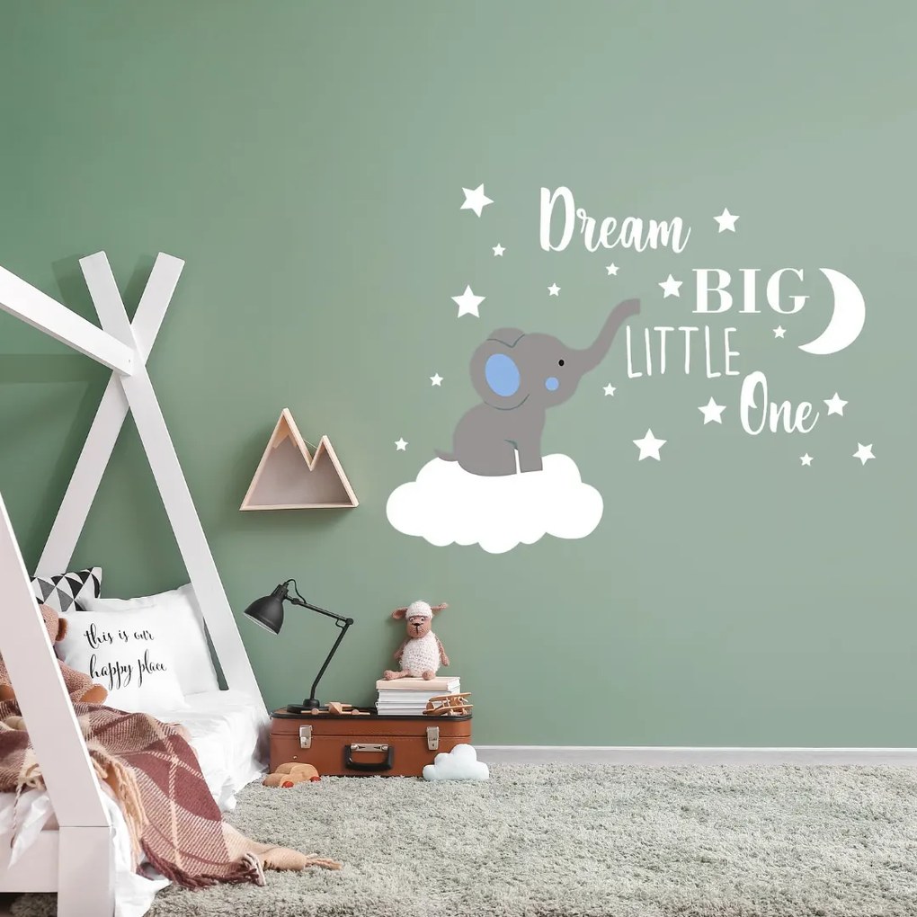 PIPPER | Falmatrica "Elefánt egy felhőn" 120x98cm