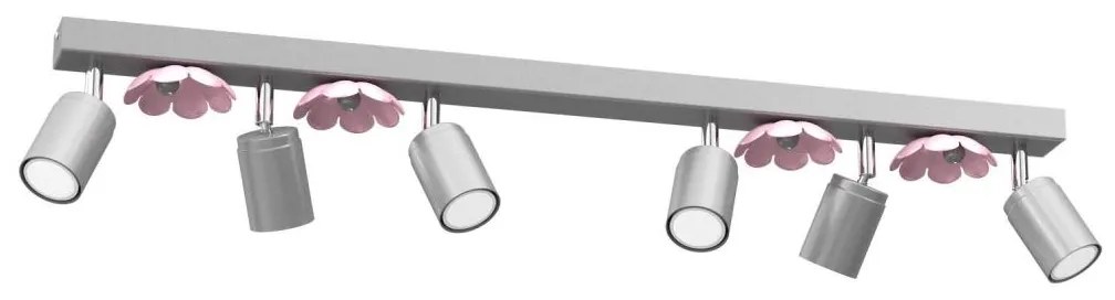 Spotlámpa FLOWER 6xGU10/8W/230V matt króm