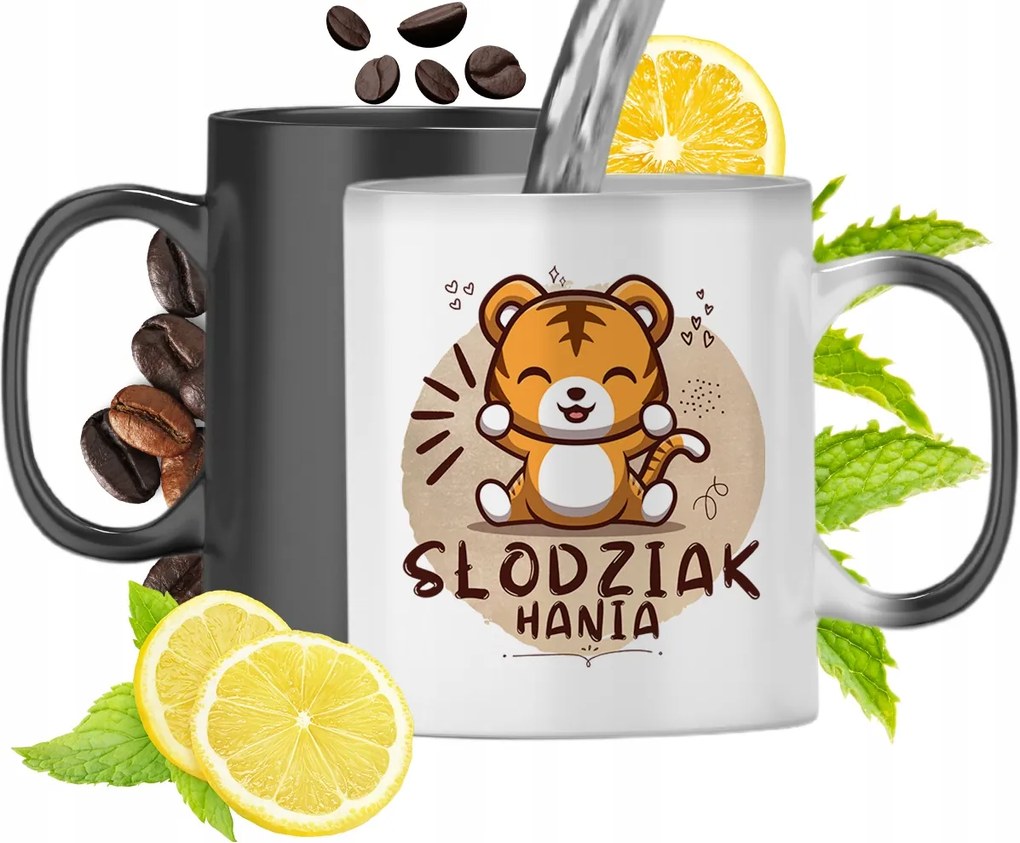 Mágikus bögre Haninak Fekete matt nyomott mintával 330ml