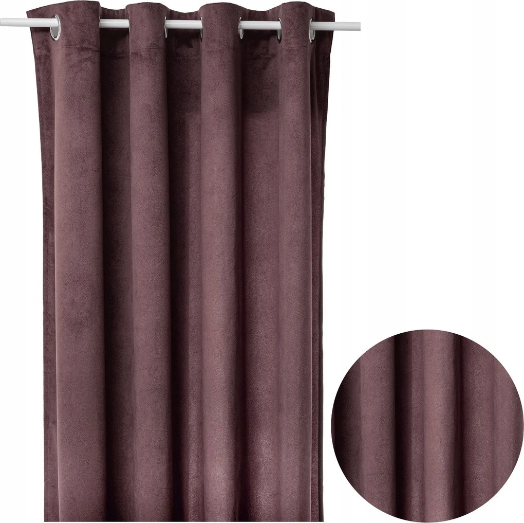 Lilou függöny világos lila 140X260 cm velúr nappali dekoráció divatos