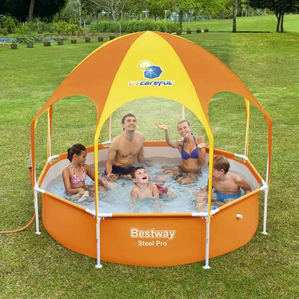 Bestway Steel Pro UV Careful talaj feletti gyerekmedence 244 x 51 cm